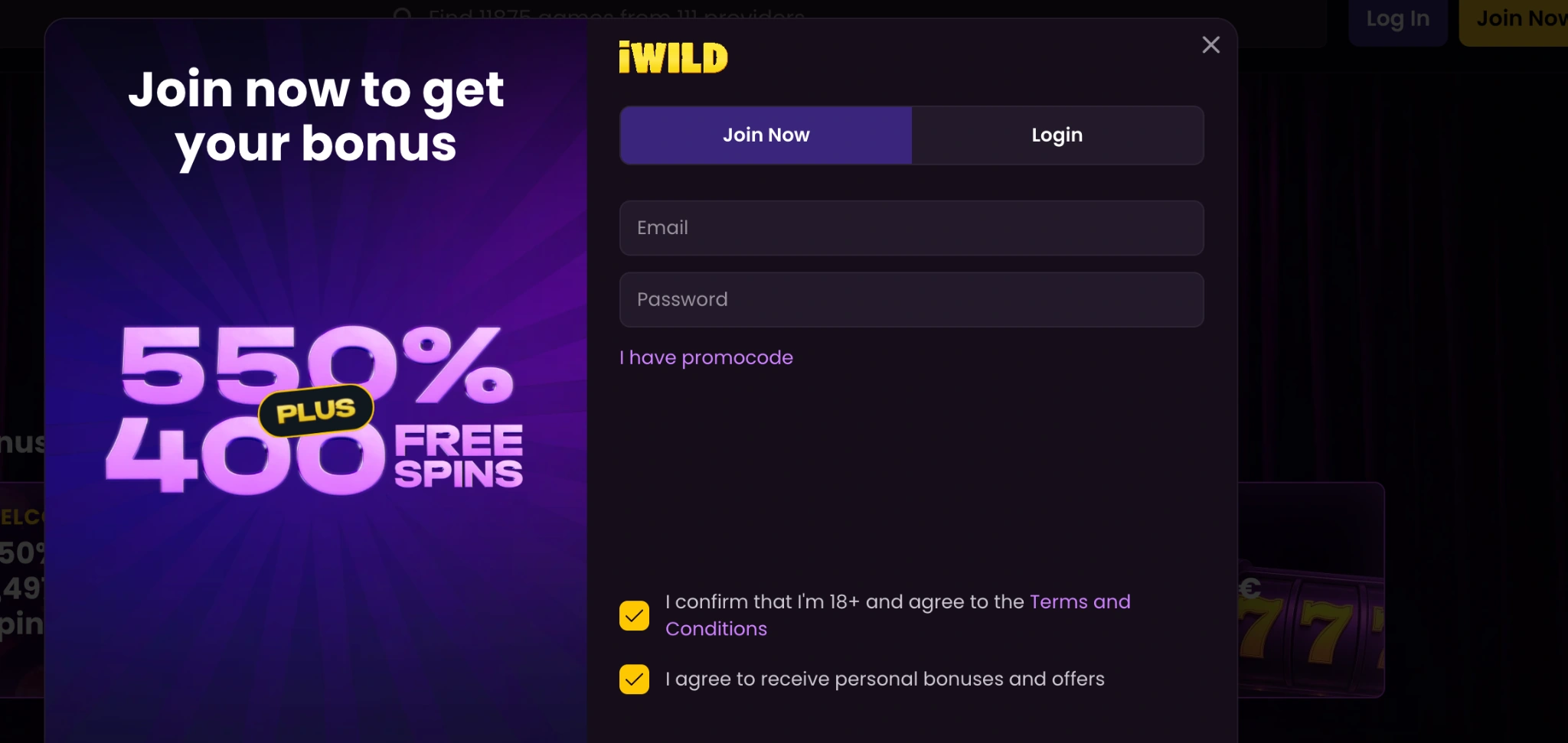 iwild kazino registracija