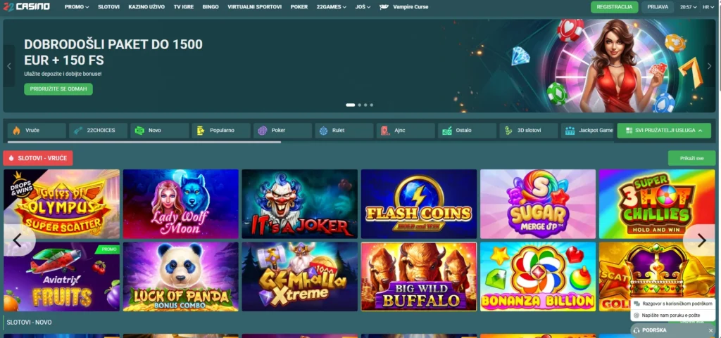 22casino casino landing stranica