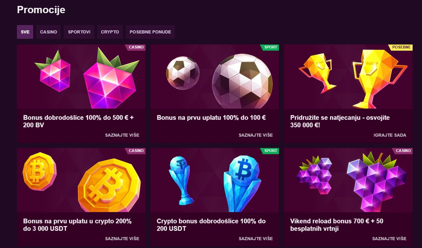 Malina Casino casino promocije