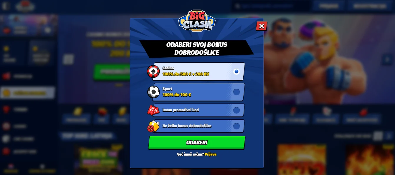 BigClash casino bonusi