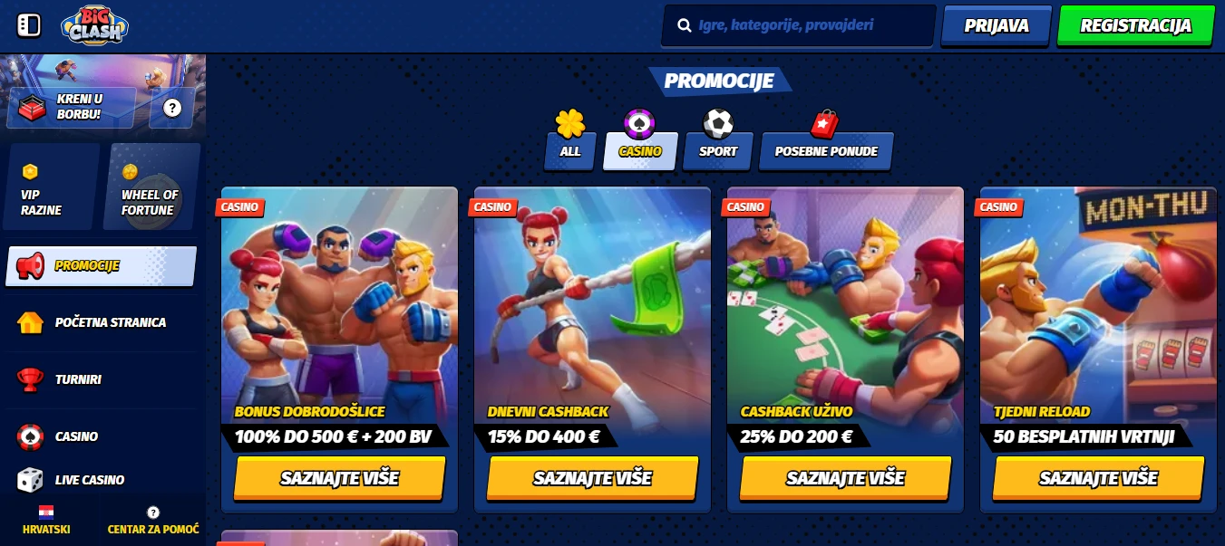 BigClash casino promocije