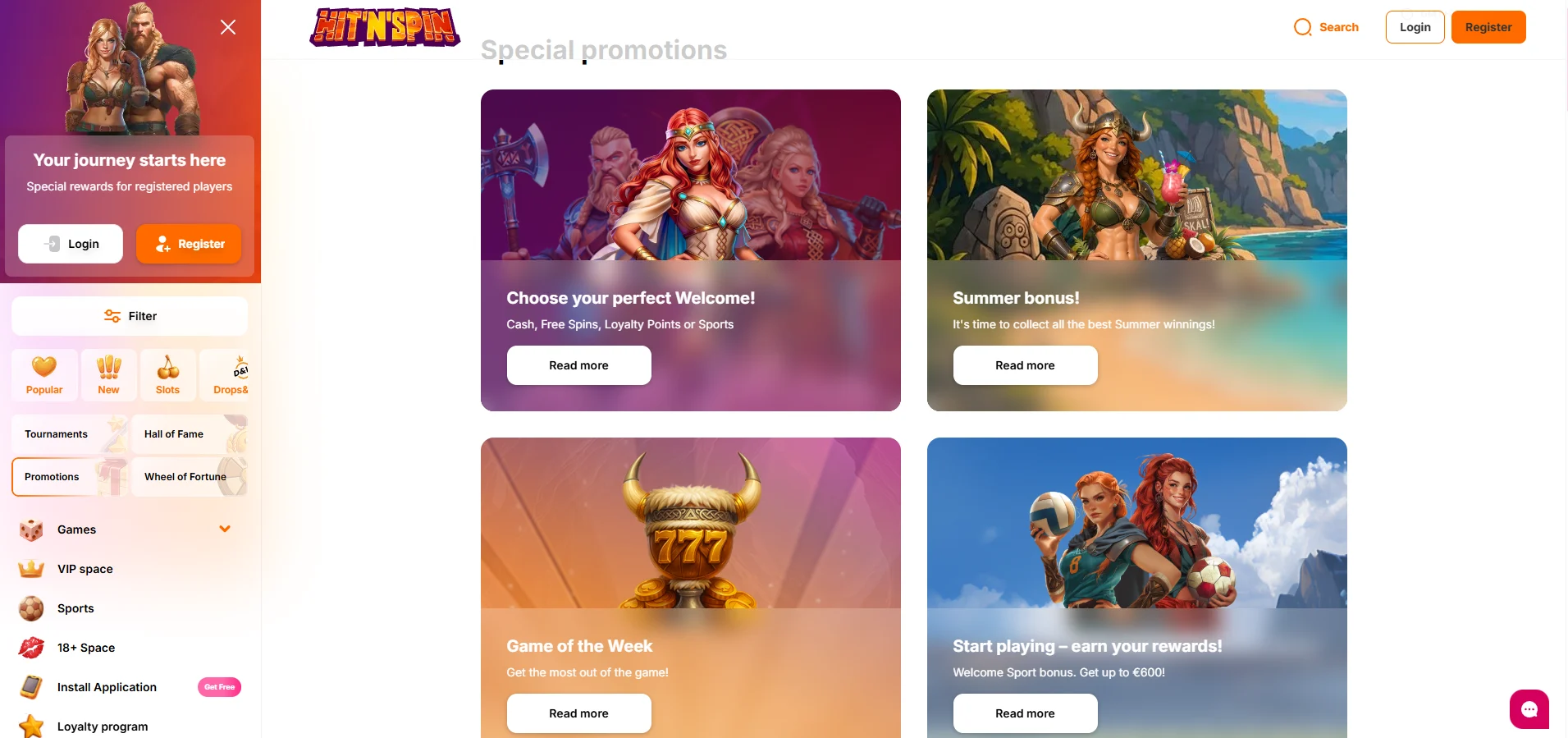 HitNSpin casino promocije