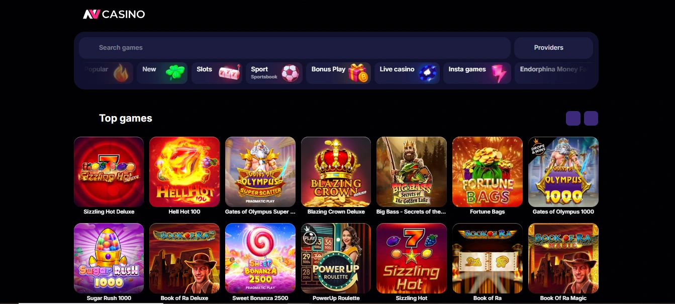 NV Casino casino top igre