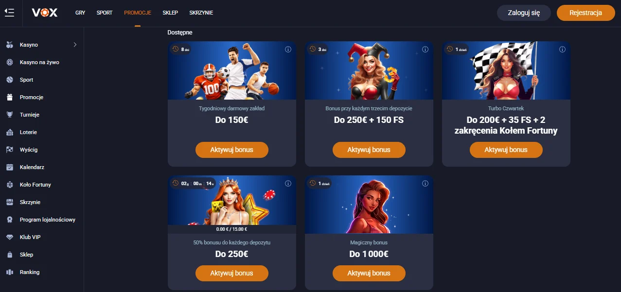 Vox Casino casino bonusi