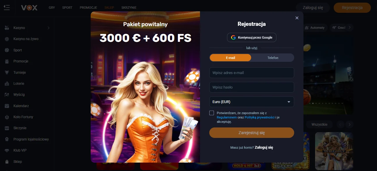 Vox Casino casino stranica za registraciju