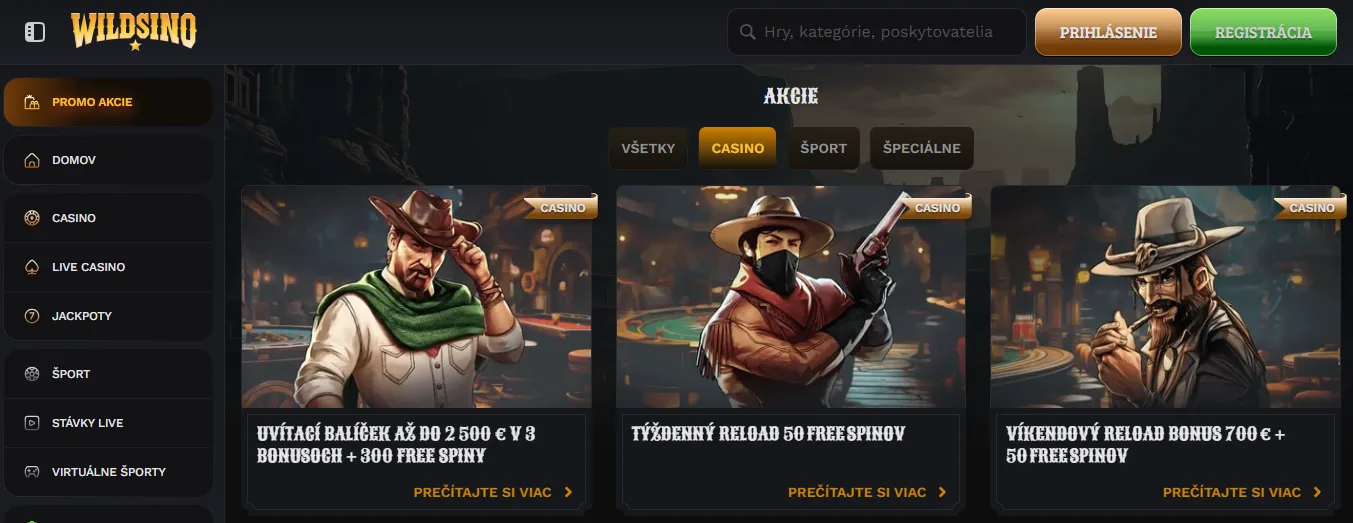 Wildsino casino promocije